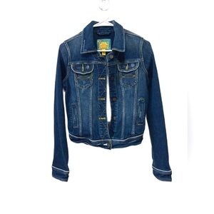 Vintage 90s Abercrombie & Fitch Denim Jean Jacket. Size Medium, Button Closure.